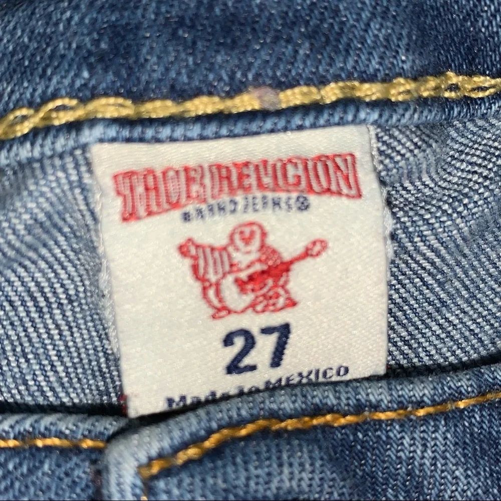 TRUE RELIGION Curvy Skinny denim Jeans Womens size 27 mid rise streetwear - Picture 7 of 14
